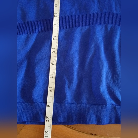 PINK Cropped Royal Blue Fitted Zip-Up Jacket Large - Picture 10 of 11